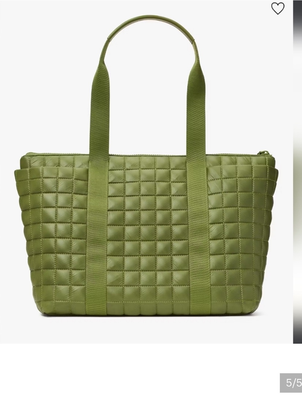 NWT Kate Spade Camden Tote in Kelp Forest Green Gorgeous Quilted Bag - Picture 3 of 16